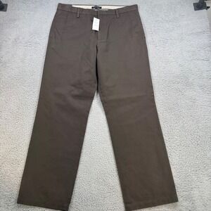 Banana Republic Gavin Chino Pants Mens 36x32 Straight Fit Brown Cotton NEW